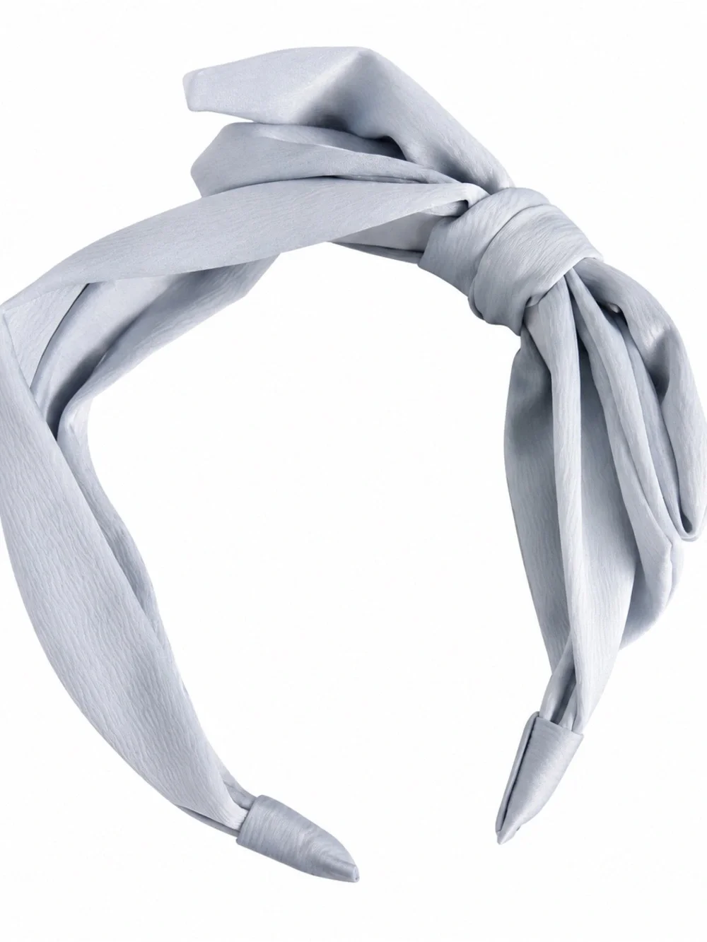 Kristin Ess Satin Bow Headband Vintage Blue NWT Gift Box